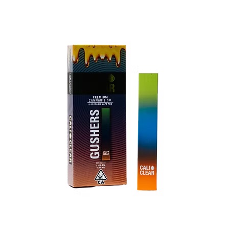 Calicleardisposablesusa.com | cali clear gushers – 1g thc all-in-one disposable – hybrid